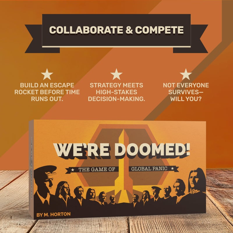 Breaking Games We're Doomed! - Apocalypse Survival Board Game - Cooperative Strategy for 4-10 Players - 15-Minute Race to Escape - Ideal for Competitive Game Nights & Group Gatherings - Image 4